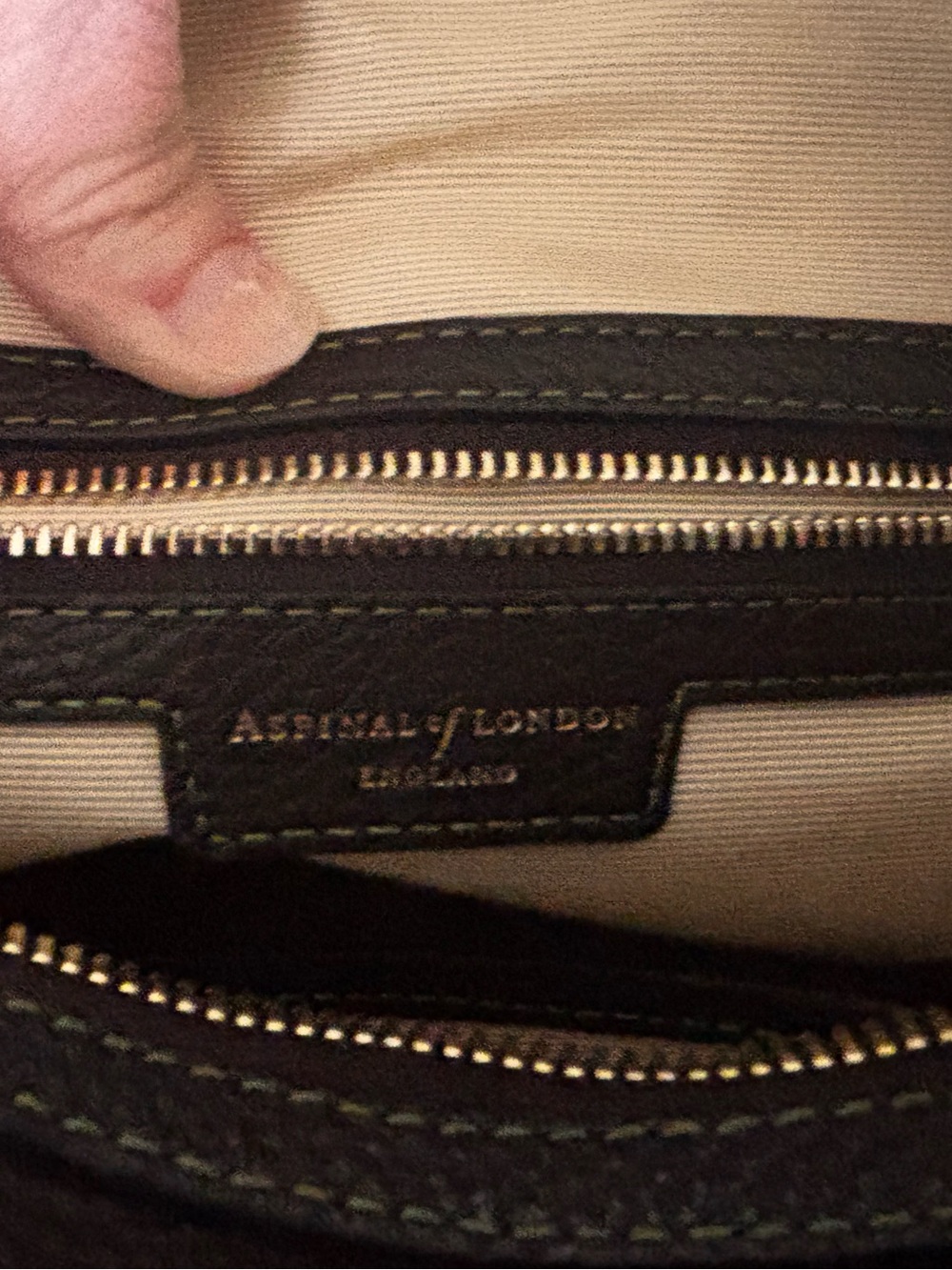 Aspinal of London Hudson Midi in Chocolate Milled Pebble - Picture 12 of 16